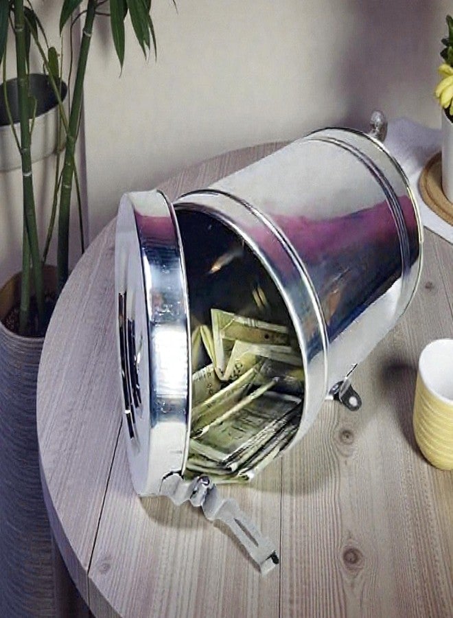 Standify® 800ML Small Money Bank_A Stainless Steel Money Box Heavy Duty Bachat Gulak for Kids & Adults Unbreakable Piggy Bank. - Image 4